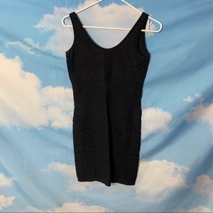 Heart- Black Ruched Scoop-Neck Dress size s/m